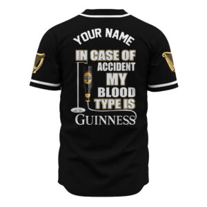 In Case of Accident my Blood Type is Tito's Baseball Jersey