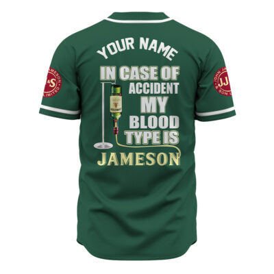 In Case of Accident my Blood Type is Tito's Baseball Jersey