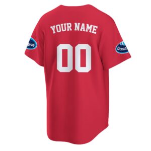 Personalized Cranberry Juice Baseball Jersey