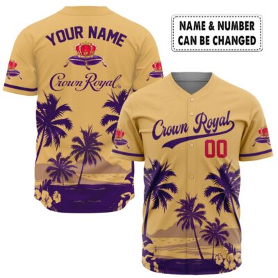 Personalized Coors Banquet Palm Tree Surfboard Baseball Jersey