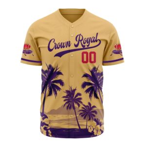 Personalized Coors Banquet Palm Tree Surfboard Baseball Jersey