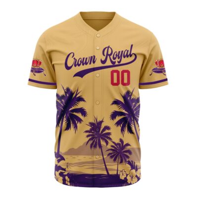 Personalized Coors Banquet Palm Tree Surfboard Baseball Jersey