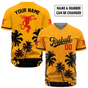 Personalized Coors Banquet Palm Tree Surfboard Baseball Jersey