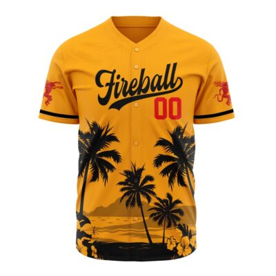 Personalized Coors Banquet Palm Tree Surfboard Baseball Jersey