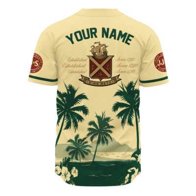 Personalized Coors Banquet Palm Tree Surfboard Baseball Jersey