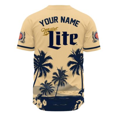 Personalized Coors Banquet Palm Tree Surfboard Baseball Jersey