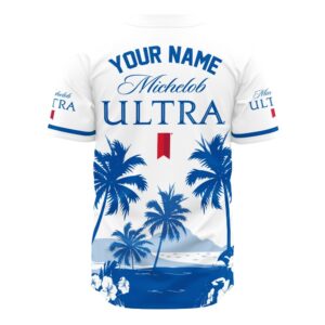 Personalized Coors Banquet Palm Tree Surfboard Baseball Jersey