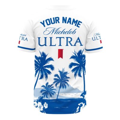 Personalized Coors Banquet Palm Tree Surfboard Baseball Jersey
