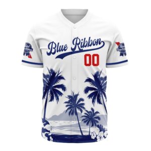 Personalized Coors Banquet Palm Tree Surfboard Baseball Jersey