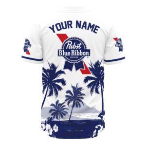 Personalized Coors Banquet Palm Tree Surfboard Baseball Jersey