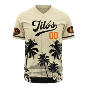 Personalized Coors Banquet Palm Tree Surfboard Baseball Jersey