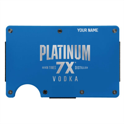 Personalized Platinum 7X Metal Card Holder