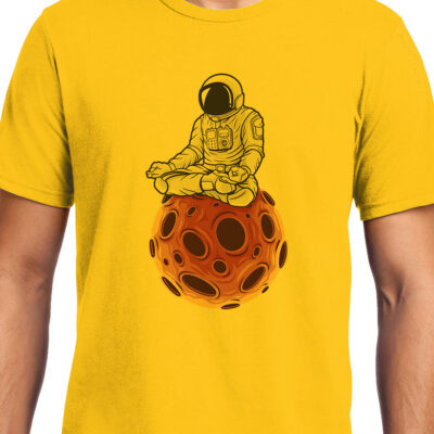 Cellcrazzy Astronaut Zen, Space, Unisex Graphic T-Shirt