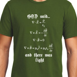 Cellcrazzy Maxwell's Equation , God Said Let there be light , Physics, Unisex Graphic T-Shirt