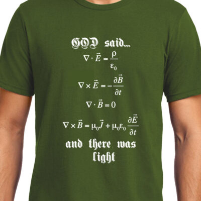 Cellcrazzy Maxwell's Equation , God Said Let there be light , Physics, Unisex Graphic T-Shirt