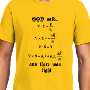 Cellcrazzy Maxwell's Equation , God Said Let there be light , Physics, Unisex Graphic T-Shirt