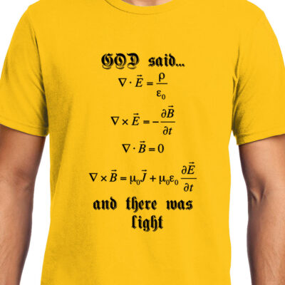 Cellcrazzy Maxwell's Equation , God Said Let there be light , Physics, Unisex Graphic T-Shirt