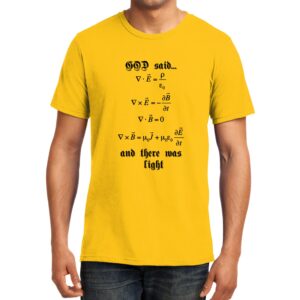 Cellcrazzy Maxwell's Equation , God Said Let there be light , Physics, Unisex Graphic T-Shirt