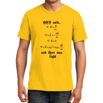 Cellcrazzy Maxwell's Equation , God Said Let there be light , Physics, Unisex Graphic T-Shirt