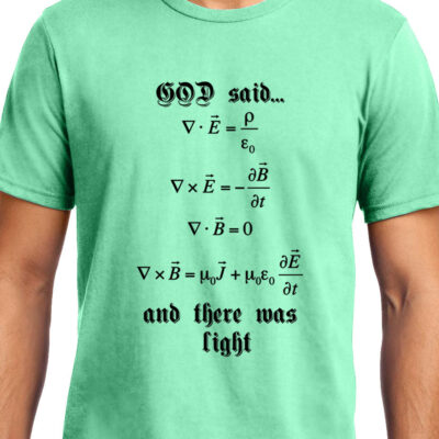 Cellcrazzy Maxwell's Equation , God Said Let there be light , Physics, Unisex Graphic T-Shirt