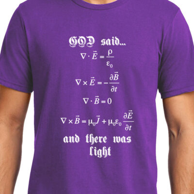 Cellcrazzy Maxwell's Equation , God Said Let there be light , Physics, Unisex Graphic T-Shirt