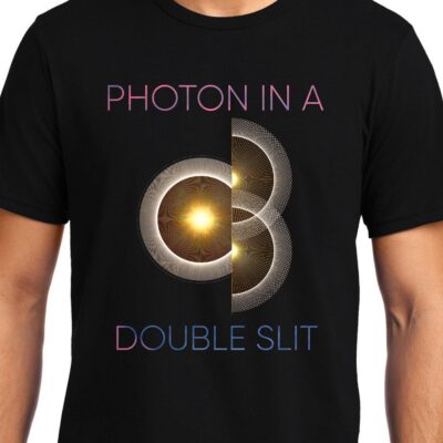 Cellcrazzy Photon in a Double Slit 2, Quantum Physics, Unisex Graphic T-Shirt